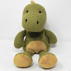 Wild‎ Baby Waffle Knit Dinosaur Green Gold Plush 12" Microwave Heatable Lavender